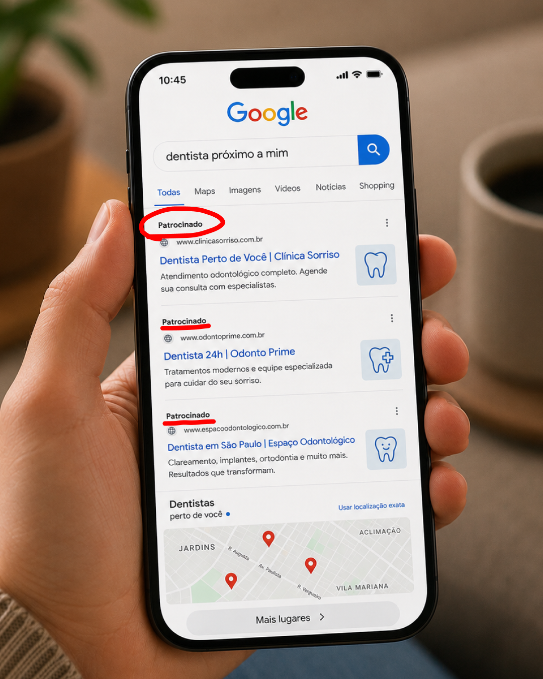 Onde sua empresa vai aparecer no Google